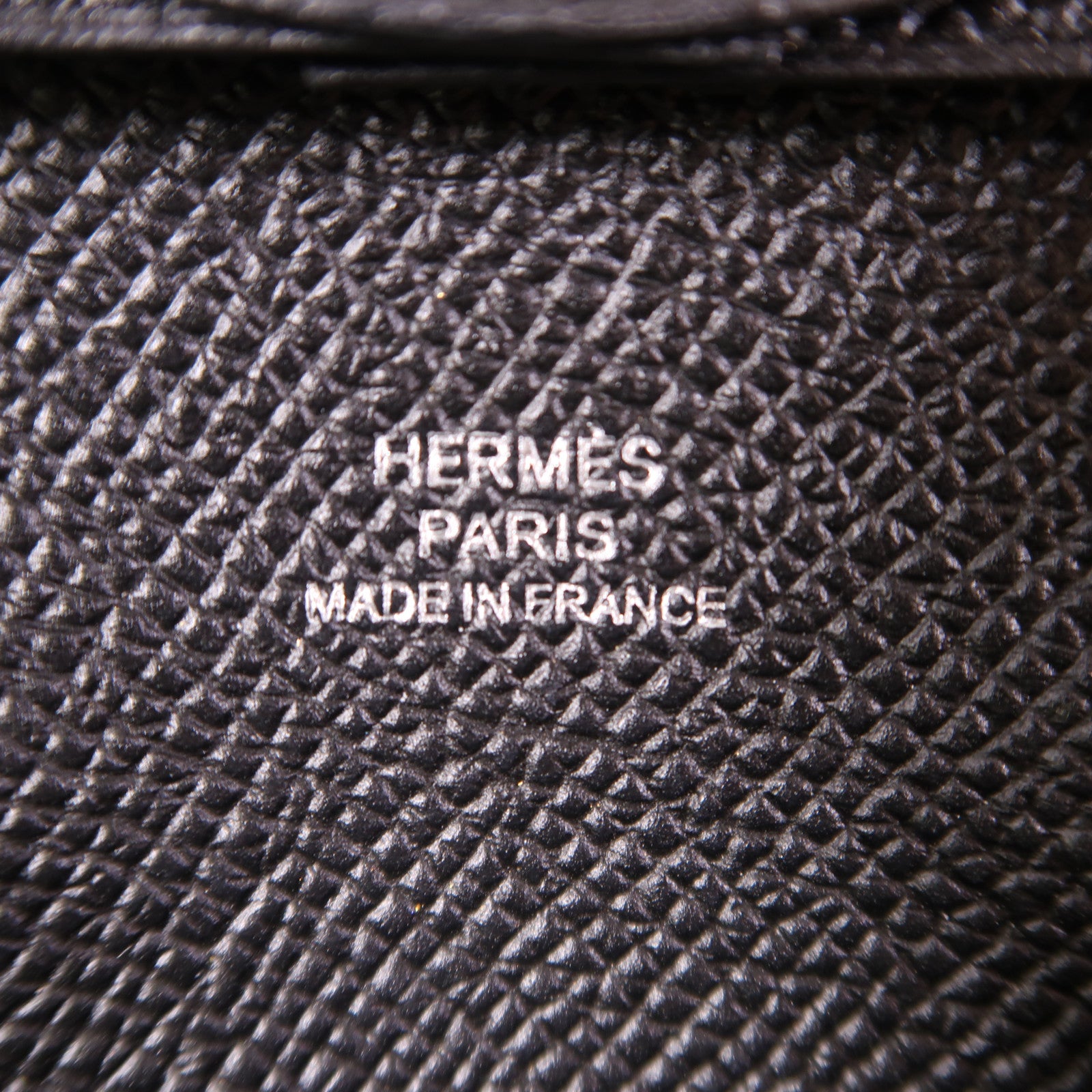 HERMES PHW Bastia Coin Case Epsom Leather Noir