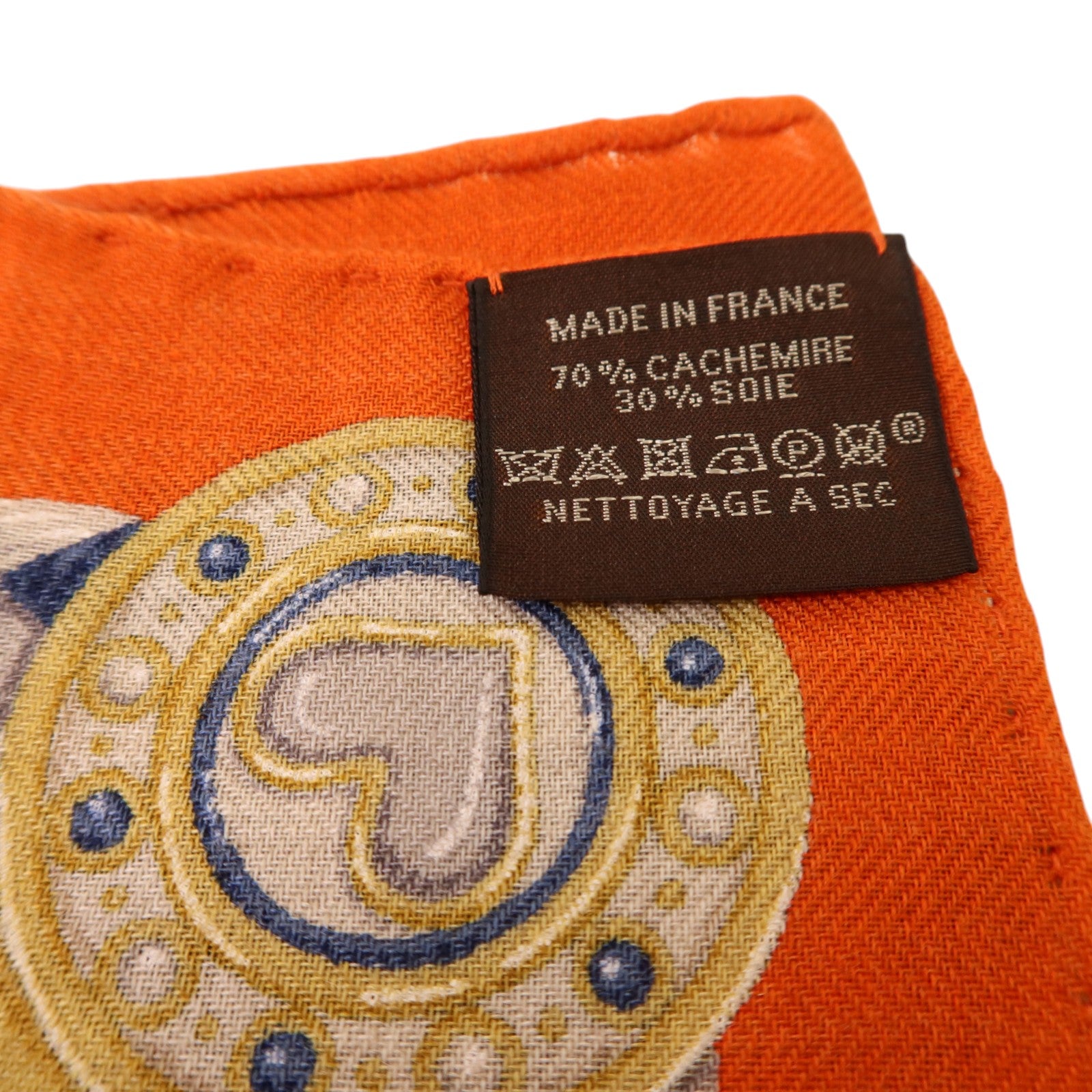 HERMES 羊絨/絲質Scarf 40x40絲巾