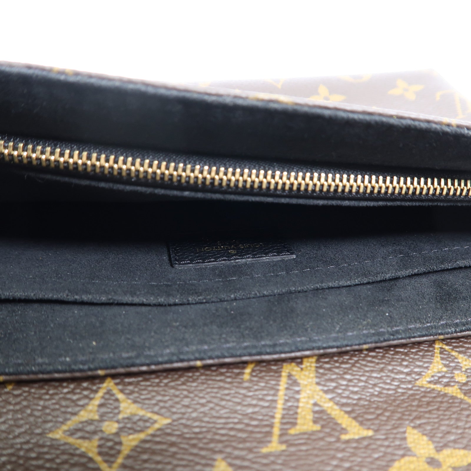 LOUIS VUITTON Monogram Saint Placide金扣肩背袋棕色/色