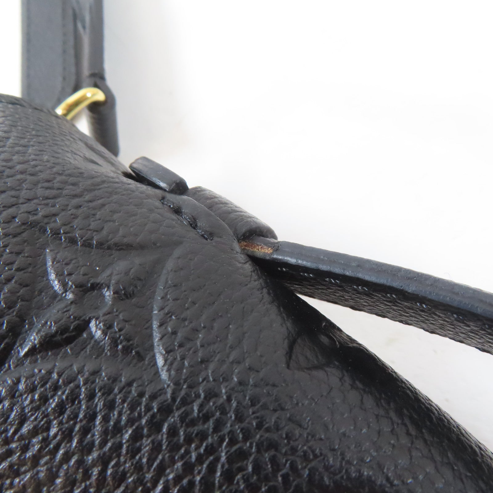 LOUIS VUITTON Monogram Empreinte Pochette Metis金扣手挽肩背兩用袋黑色