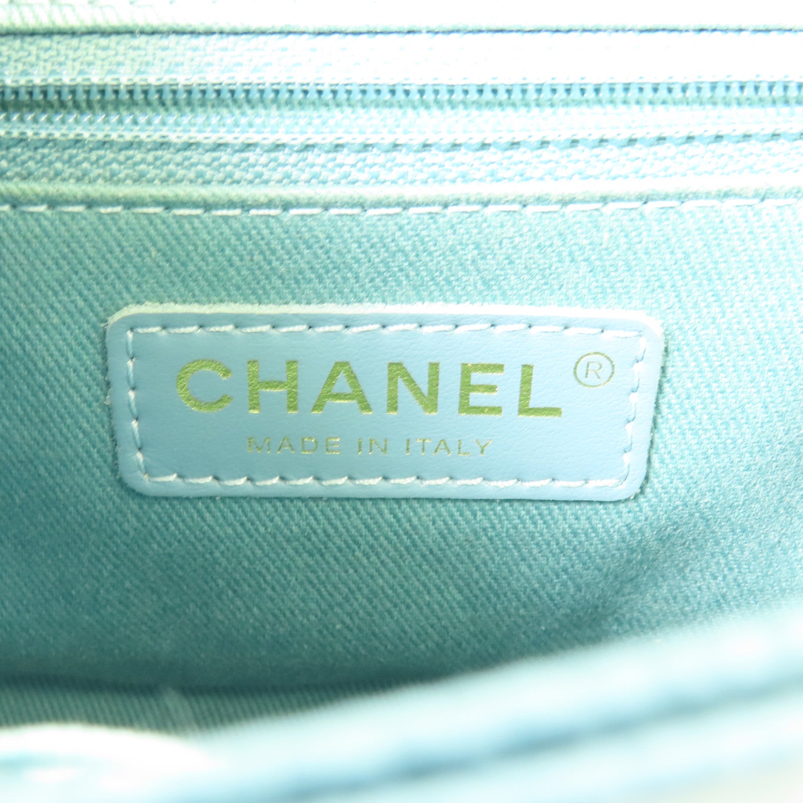 CHANEL 【激減優惠】牛皮皮革Affinity銀扣手挽肩背兩用袋藍色