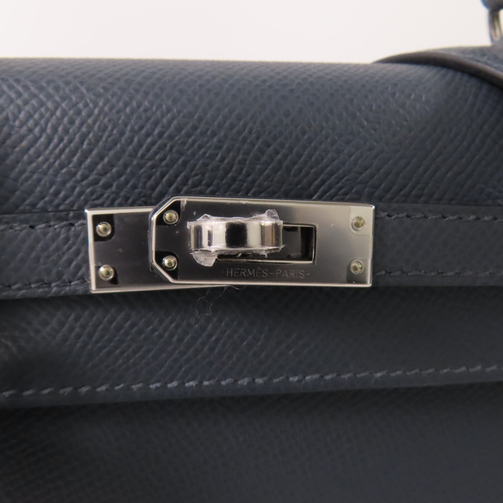 HERMES 【激減優惠】Epsom皮革Kelly 25銀扣手挽肩背兩用袋Gris Misty