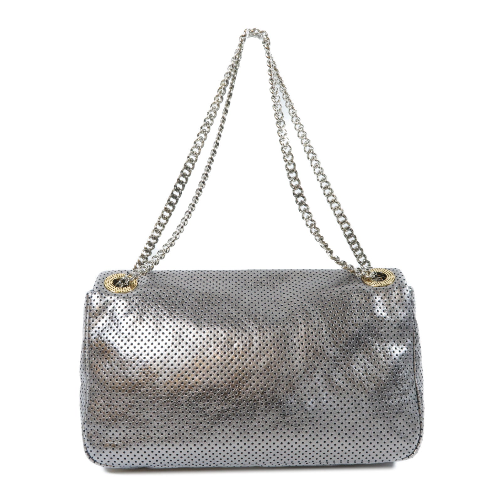 CHANEL 【激減優惠】牛皮皮革2.55 Chain Shoulder Bag金扣鏈帶肩背袋銀色