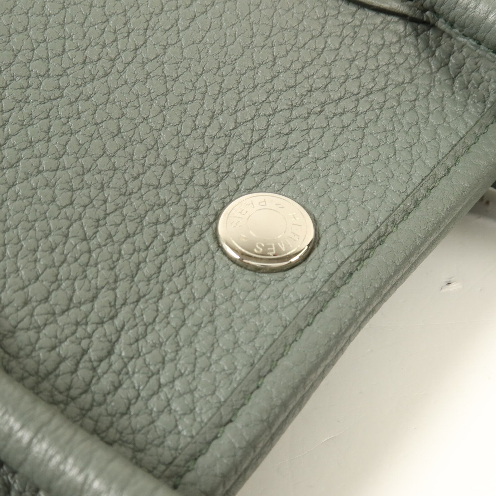 HERMES Negonda皮革Garden Party TPM手挽袋Vert Amande