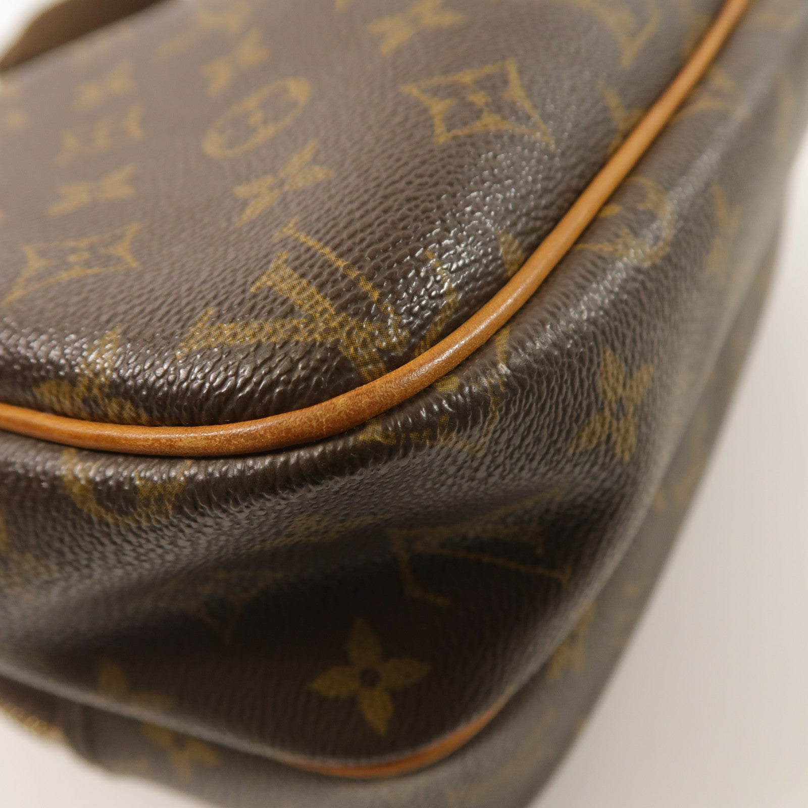 LOUIS VUITTON Monogram Reporter PM金扣肩背袋棕色