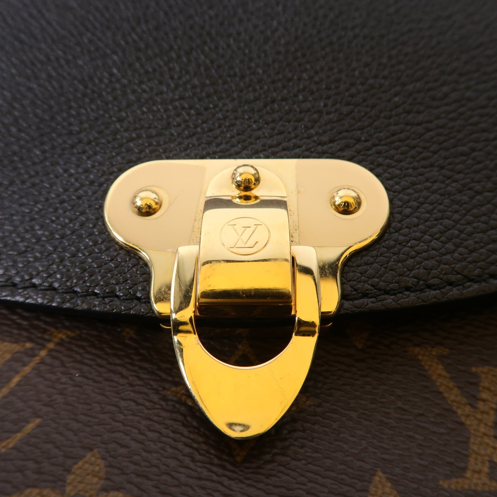 LOUIS VUITTON Monogram Saint Placide金扣肩背袋棕色/色