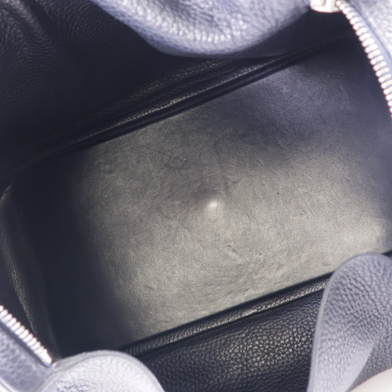 HERMES Clemence皮革Lindy 30銀扣手挽肩背兩用袋2Z Bleu Nuit