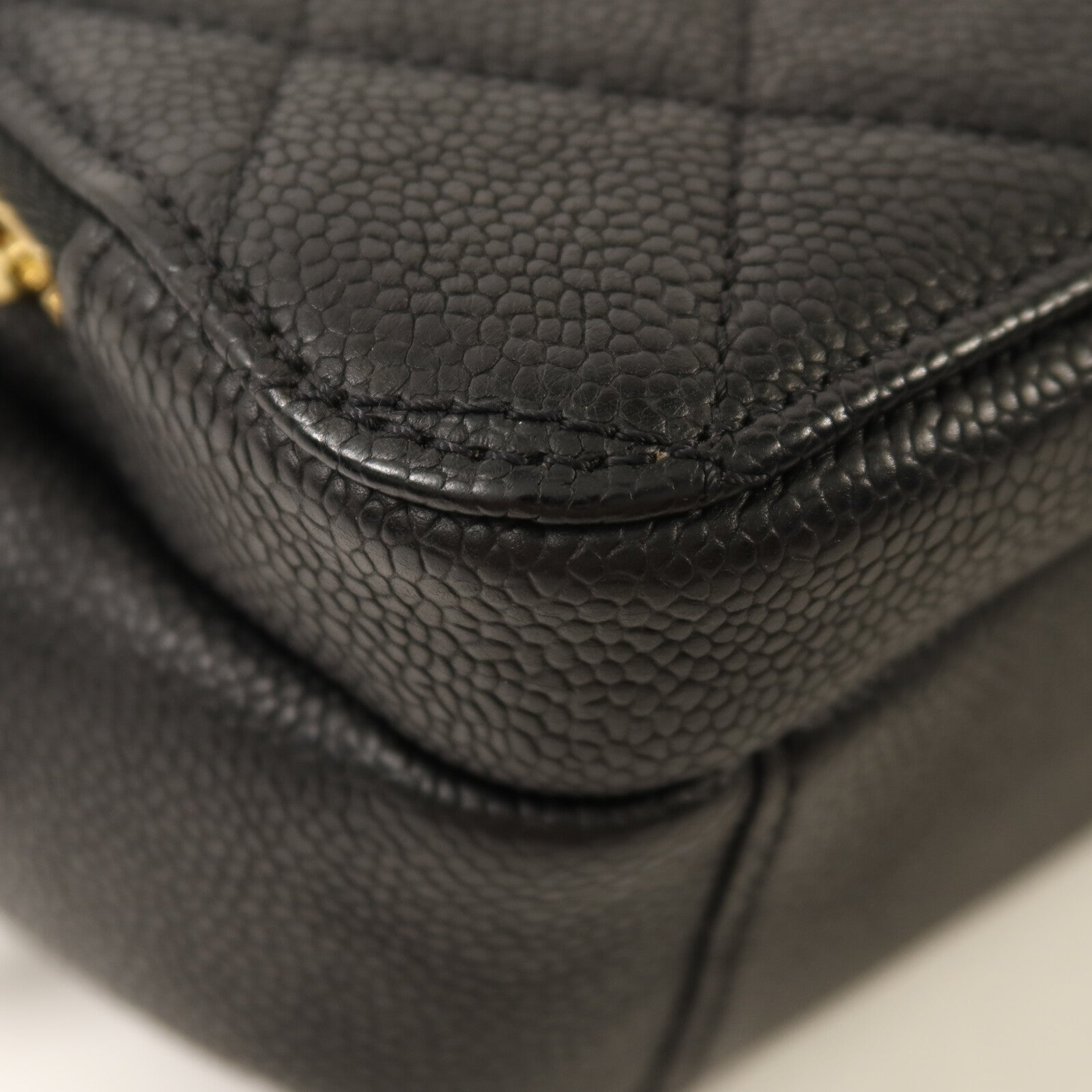 CHANEL 牛皮皮革Chain Shoulder金扣鏈帶肩背袋