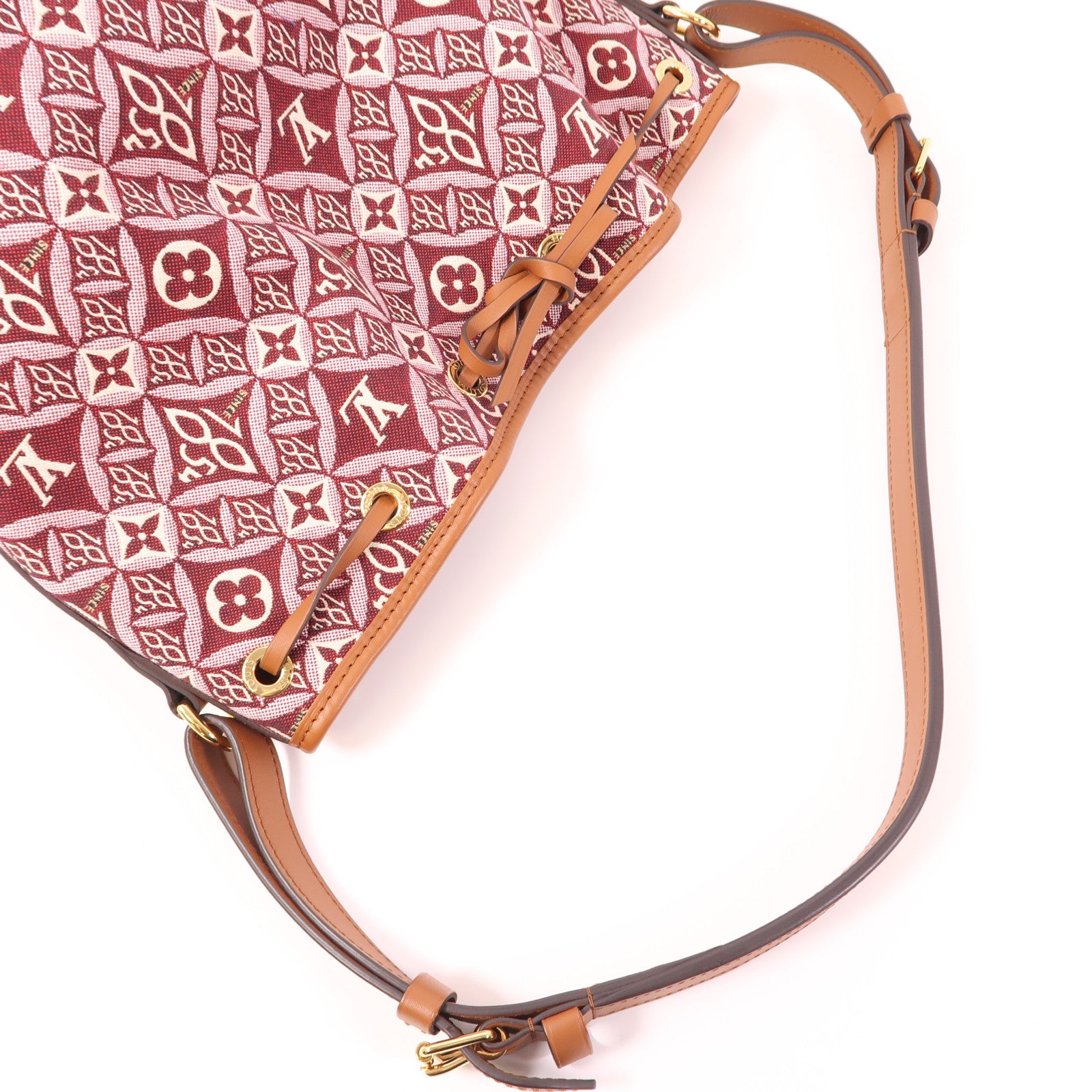 LOUIS VUITTON Since 1854 Petit Noe Shoulder Bag M57154 Monogram Jacquard Red
