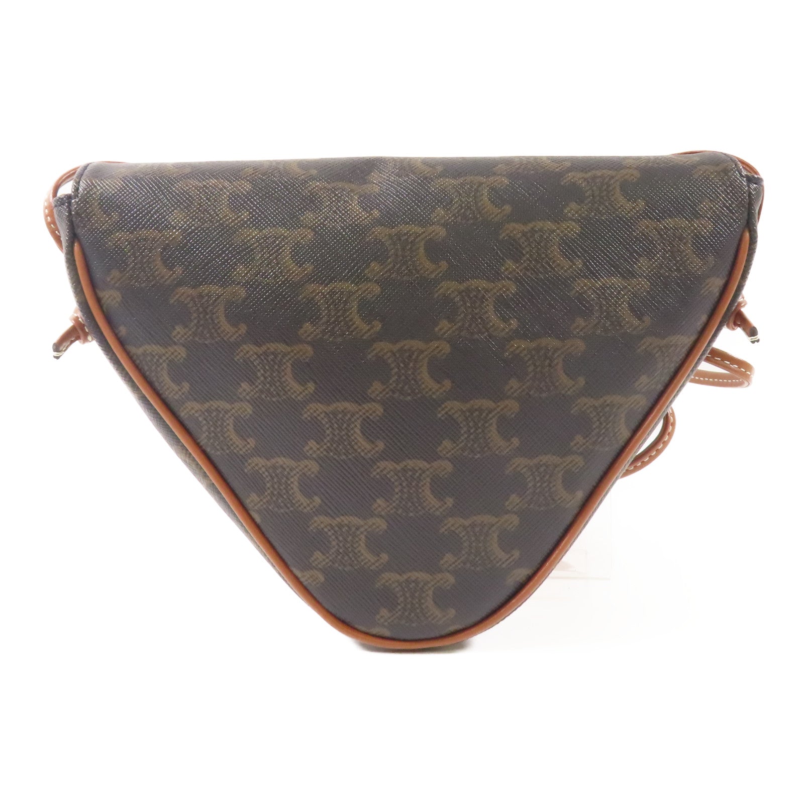 CELINE 塗層帆布Shoulder Bag肩背袋棕色