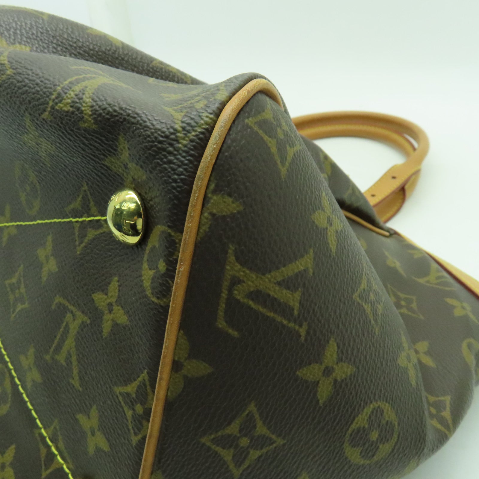 LOUIS VUITTON 【清倉大減價】Monogram Tivoli GM金扣手挽袋啡色