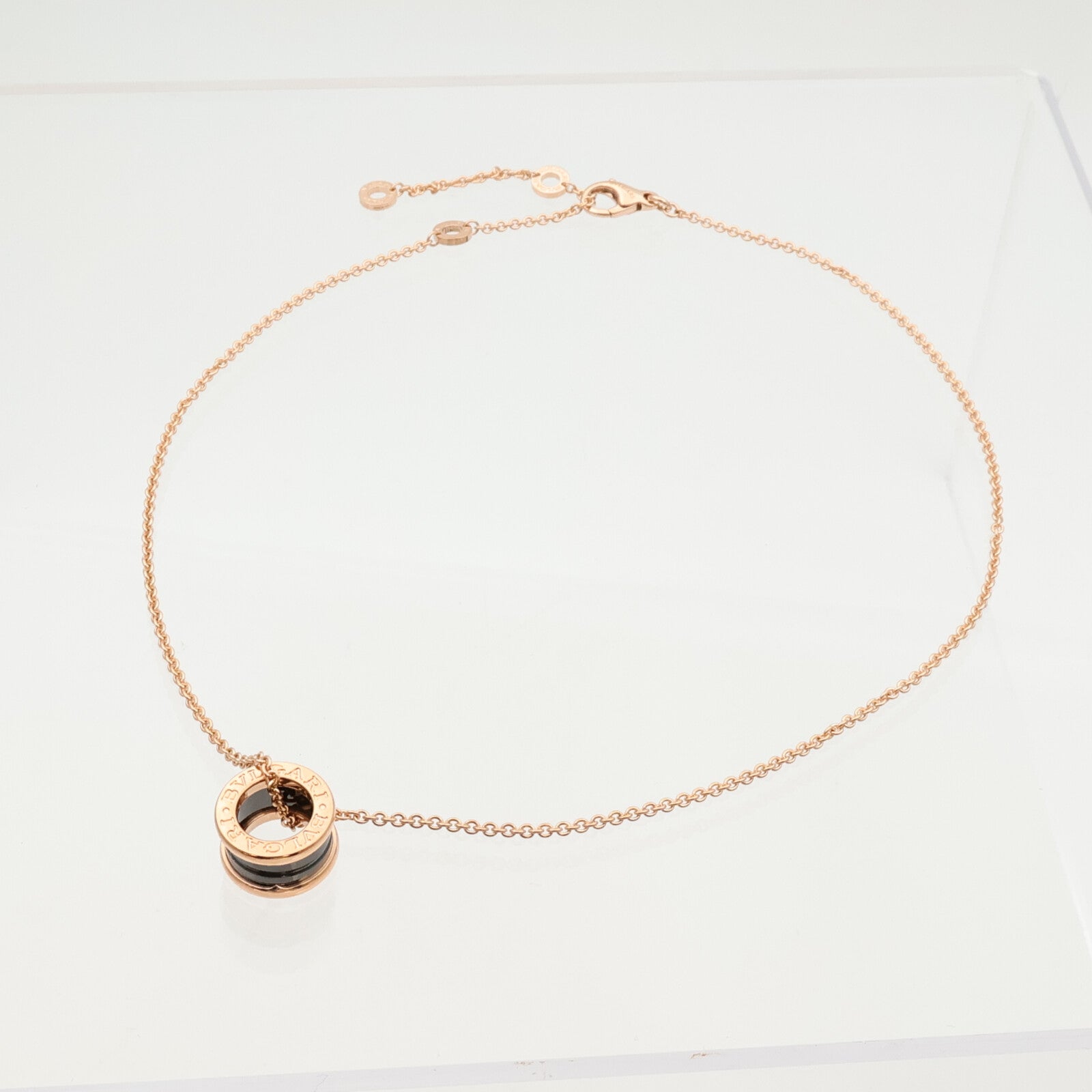 BVLGARI 18K玫瑰金B-Zero 1項鍊