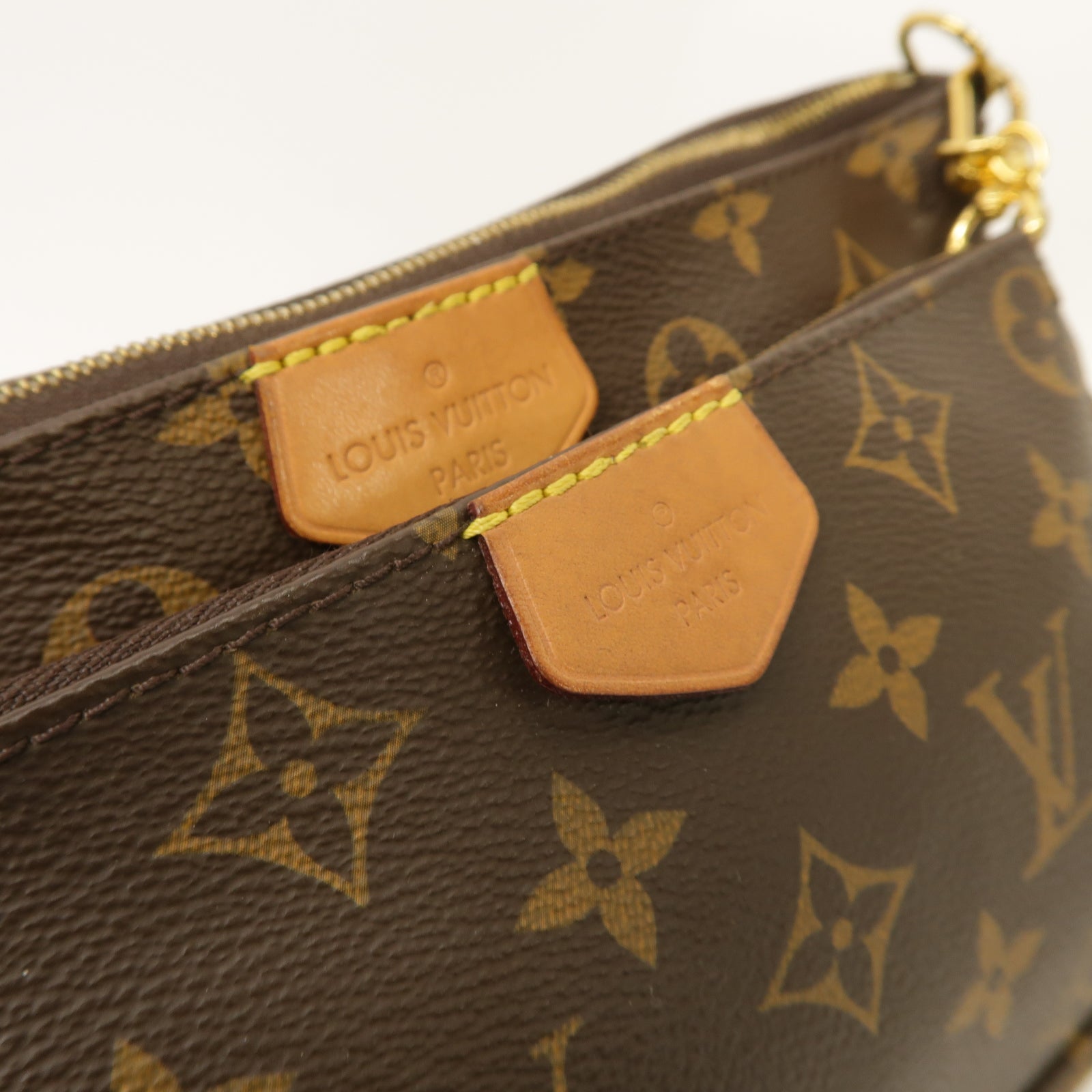 LOUIS VUITTON 【激減優惠】Monogram Multi Pochette Accessoires金扣肩背袋棕色