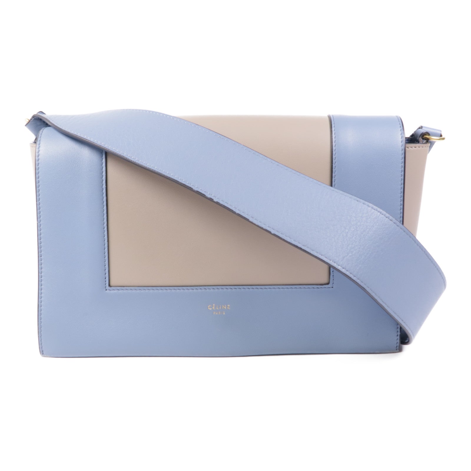 CELINE 牛皮皮革Flame Bag金扣肩背袋