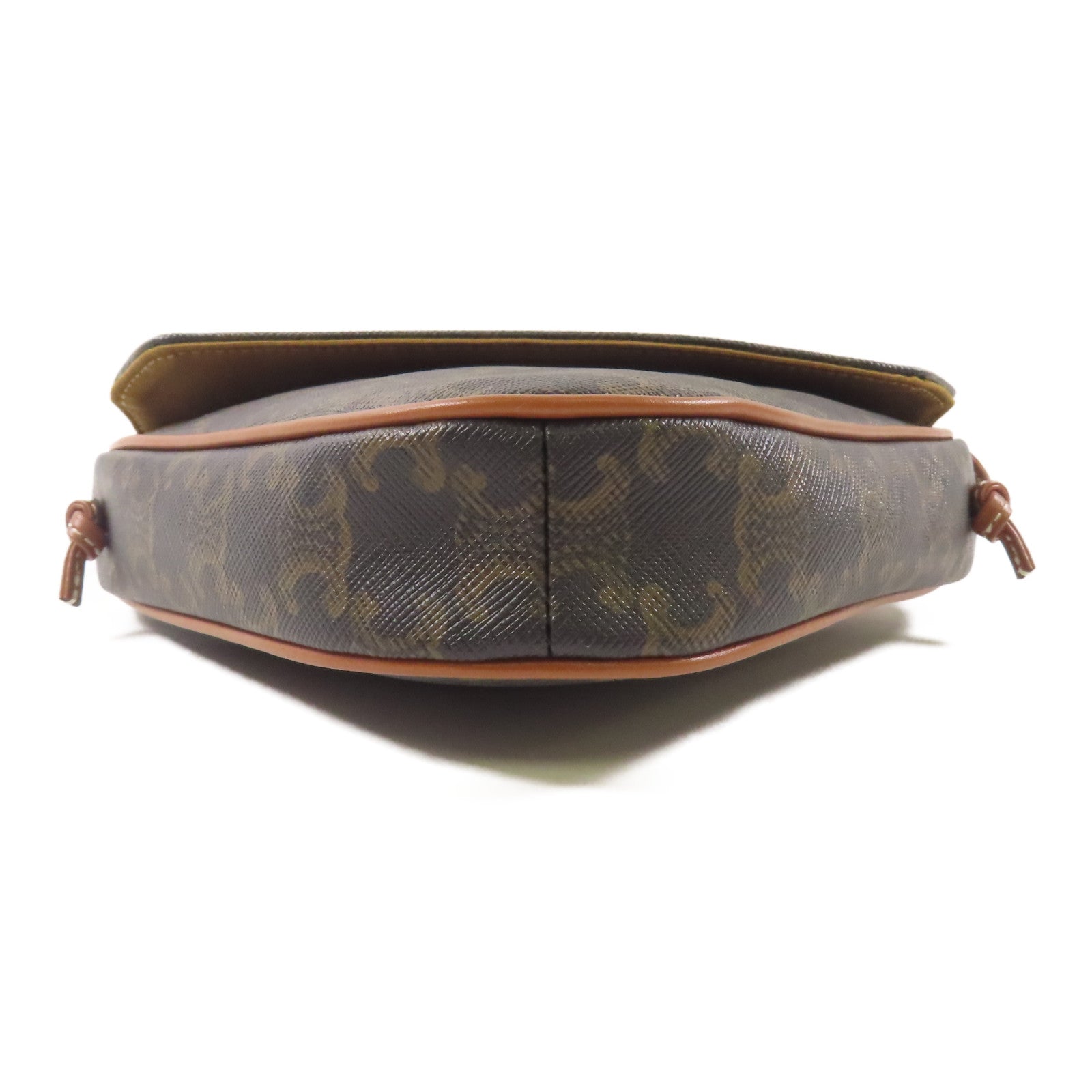 CELINE 塗層帆布Shoulder Bag肩背袋棕色