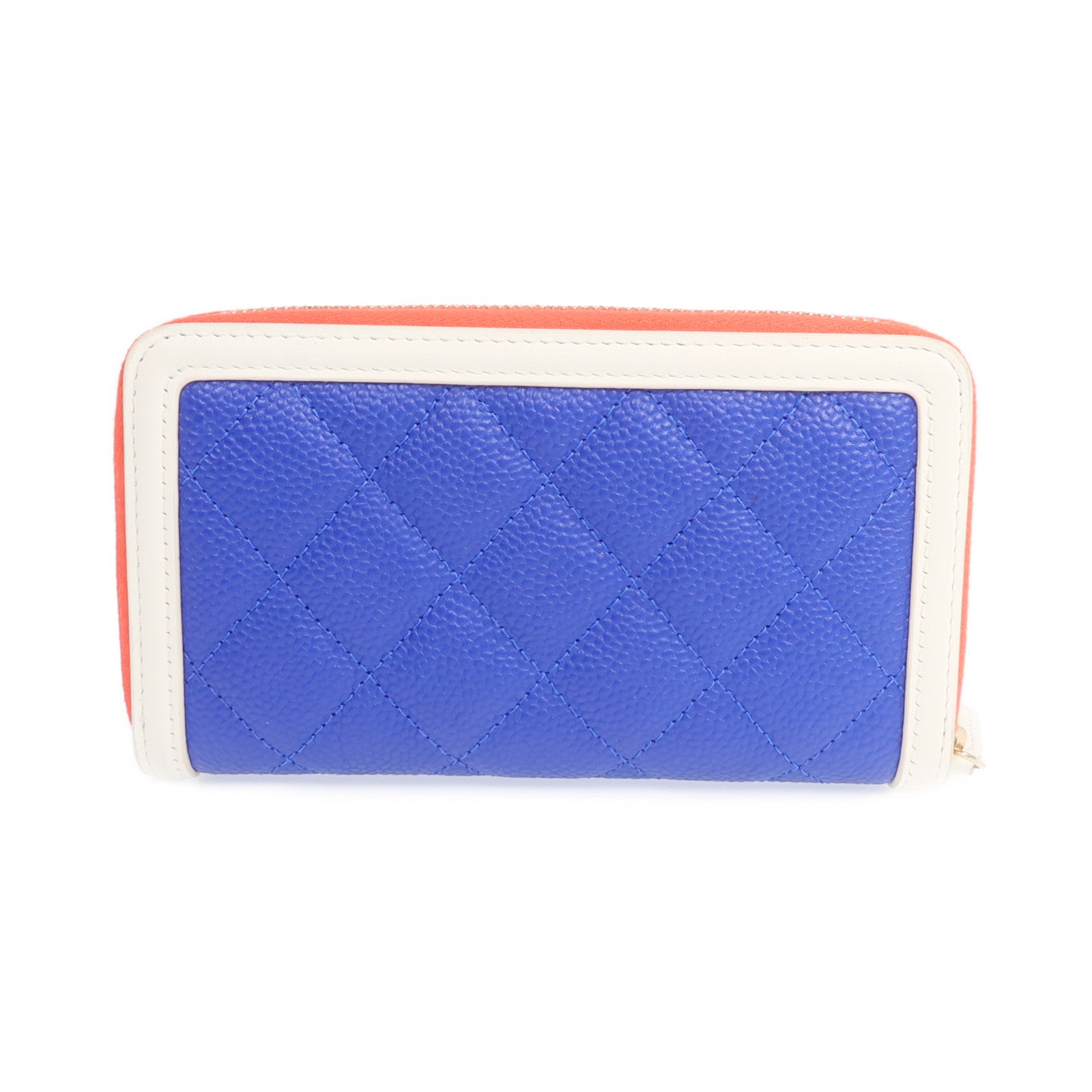 CHANEL 牛皮皮革CC Filigree金扣長錢包
