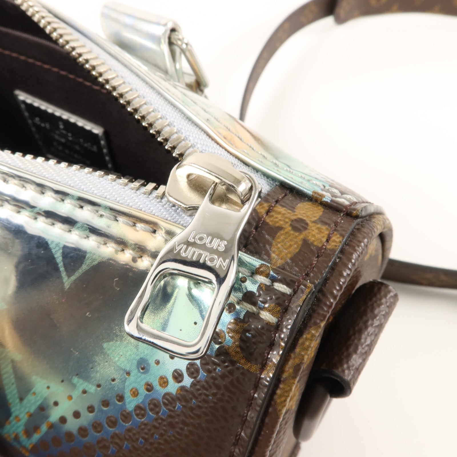 LOUIS VUITTON Mono-Metallic Nebula Keepall Bandouliere 25手挽肩背兩用袋