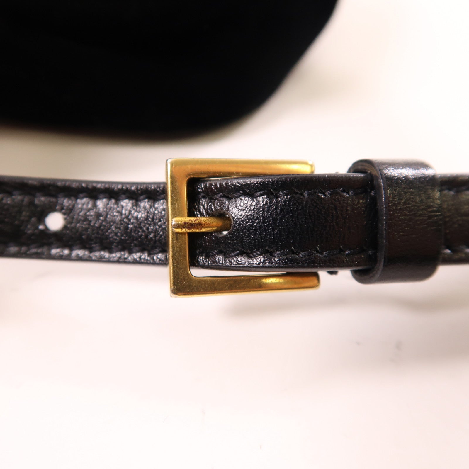YVES SAINT LAURENT 絨布Lou Belt Bag金扣腰包