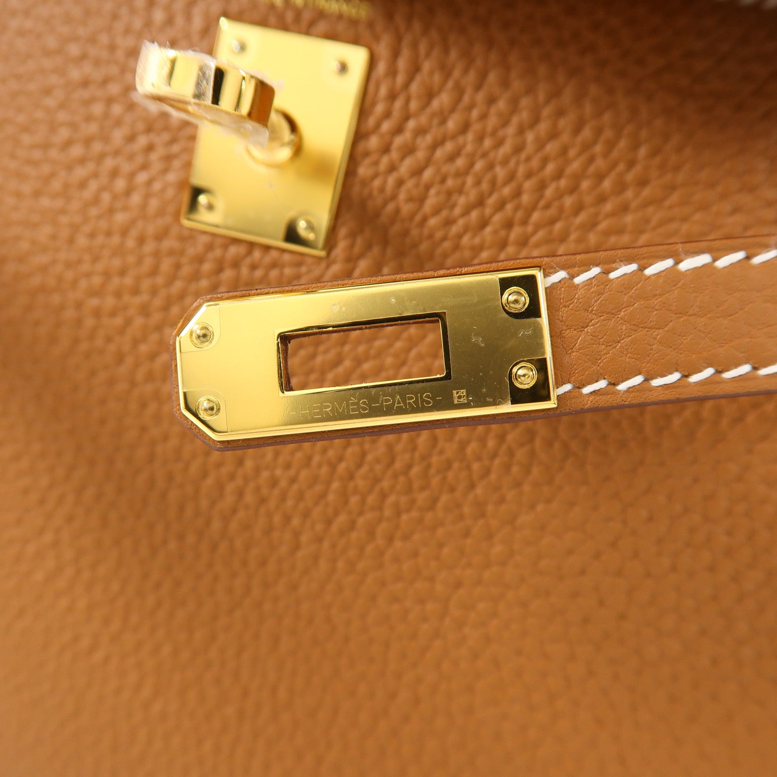 HERMES 【激減優惠】Togo皮革Kelly 25金扣手挽肩背兩用袋37 Gold