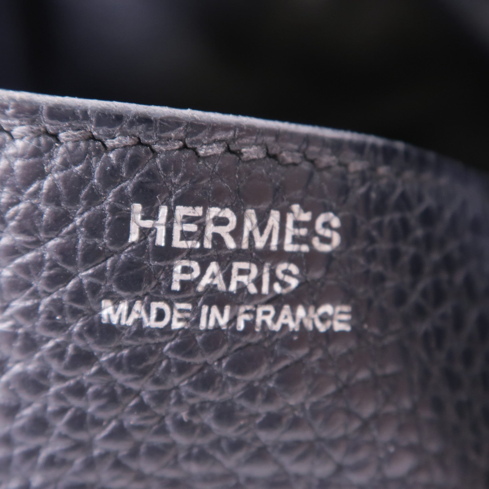 HERMES Clemence皮革Lindy 30銀扣手挽肩背兩用袋2Z Bleu Nuit