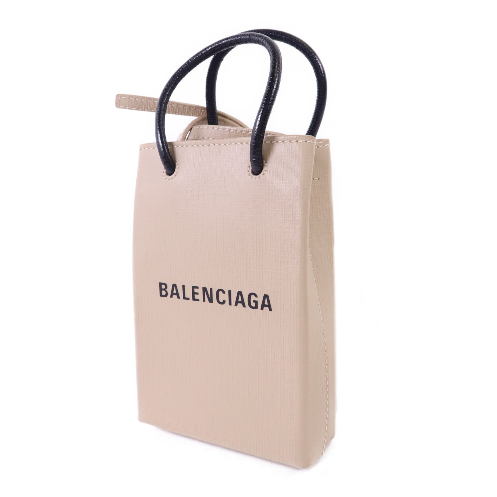 BALENCIAGA 【激減優惠】牛皮皮革Phone Holder銀扣手挽肩背兩用袋