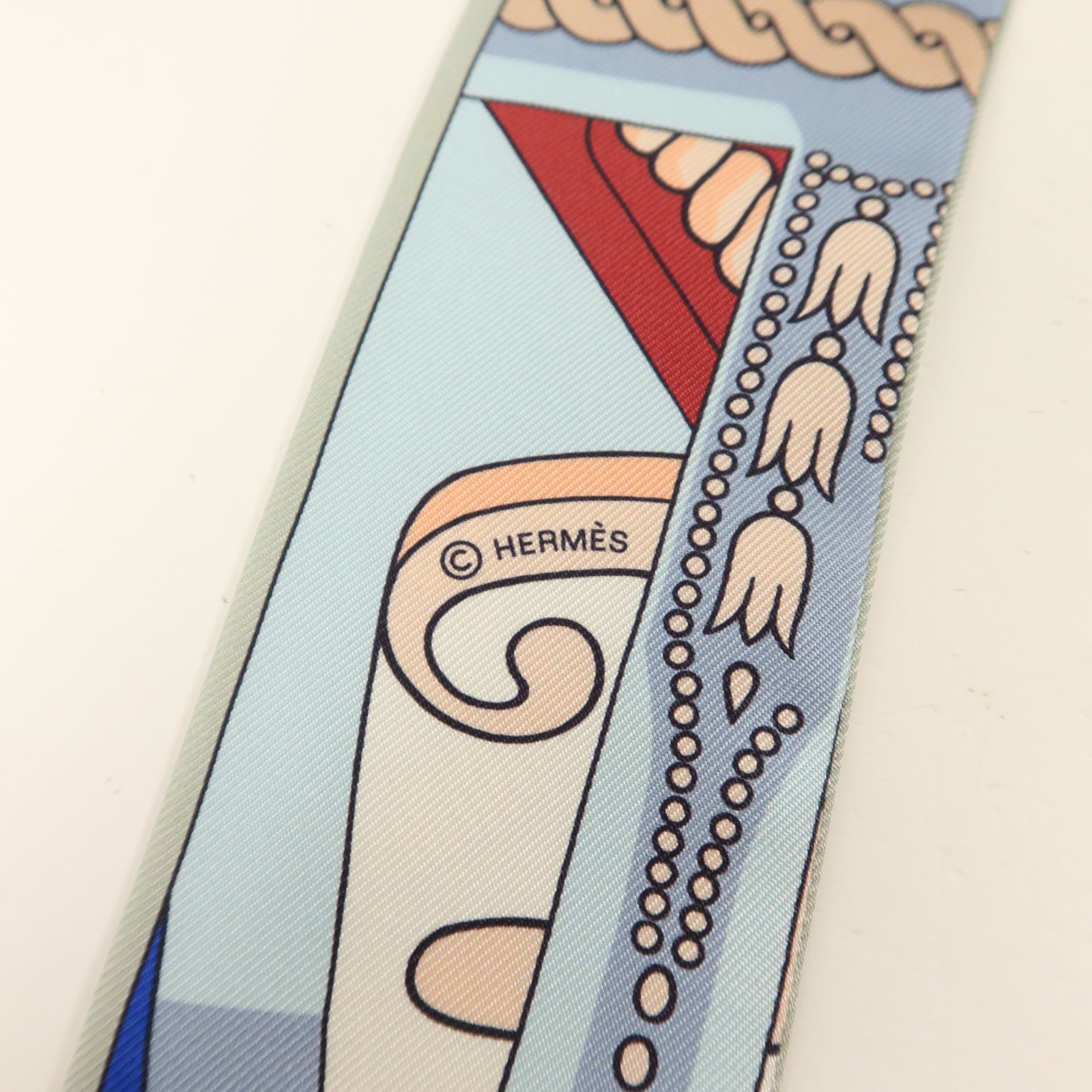 HERMES 絲質Twilly絲巾