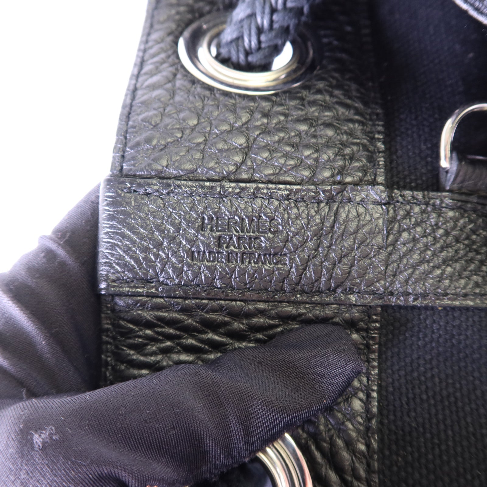 HERMES 帆布Babord背包Noir