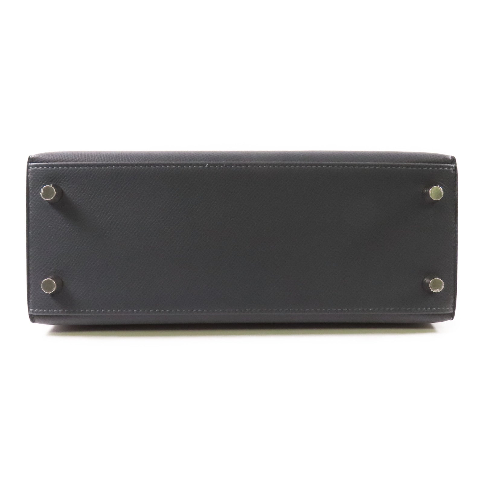 HERMES 【激減優惠】Epsom皮革Kelly 25銀扣手挽肩背兩用袋Gris Misty