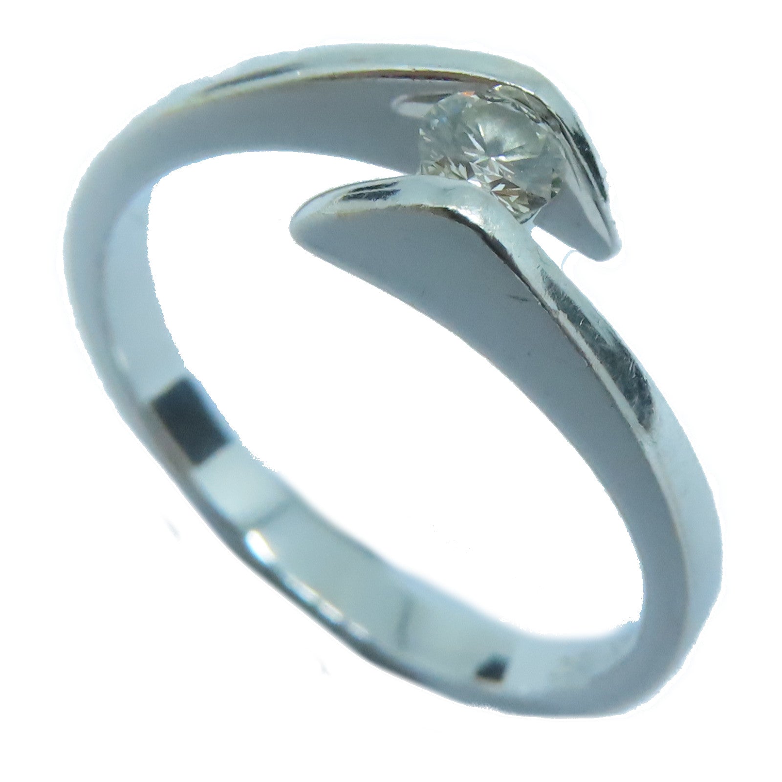 JEWELRY 18K白金Diamond Ring钻石戒指US#6