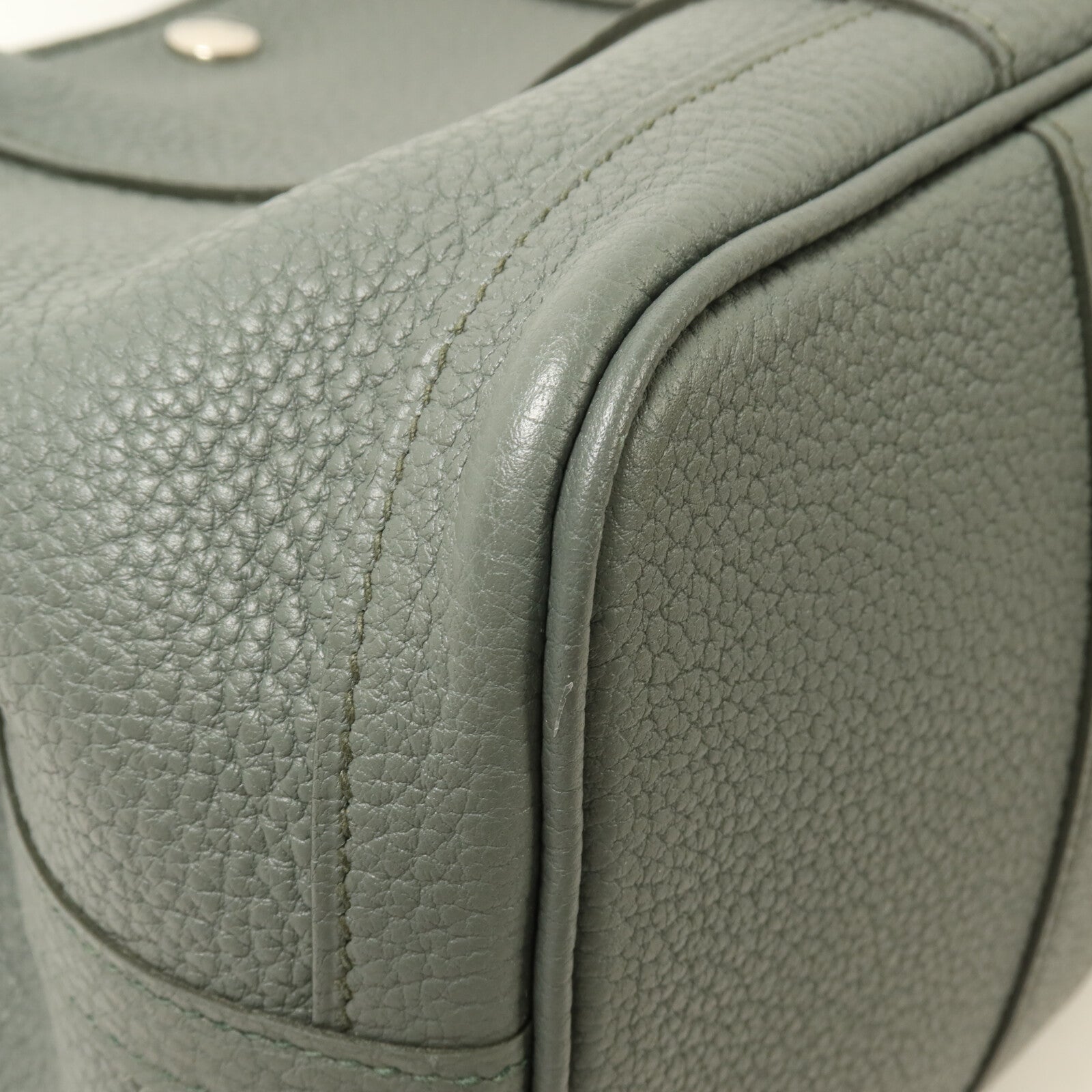 HERMES Negonda皮革Garden Party TPM手挽袋Vert Amande