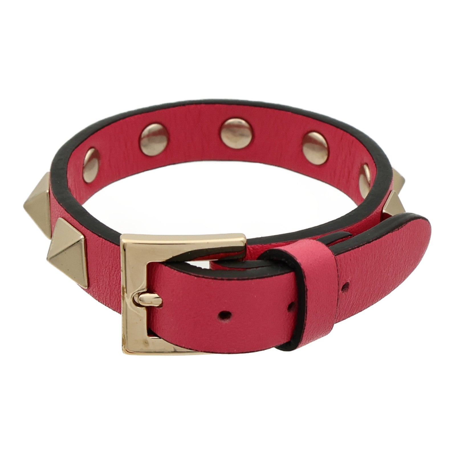 Valentino 牛皮皮革/金屬Rockstud Bracelet手鐲