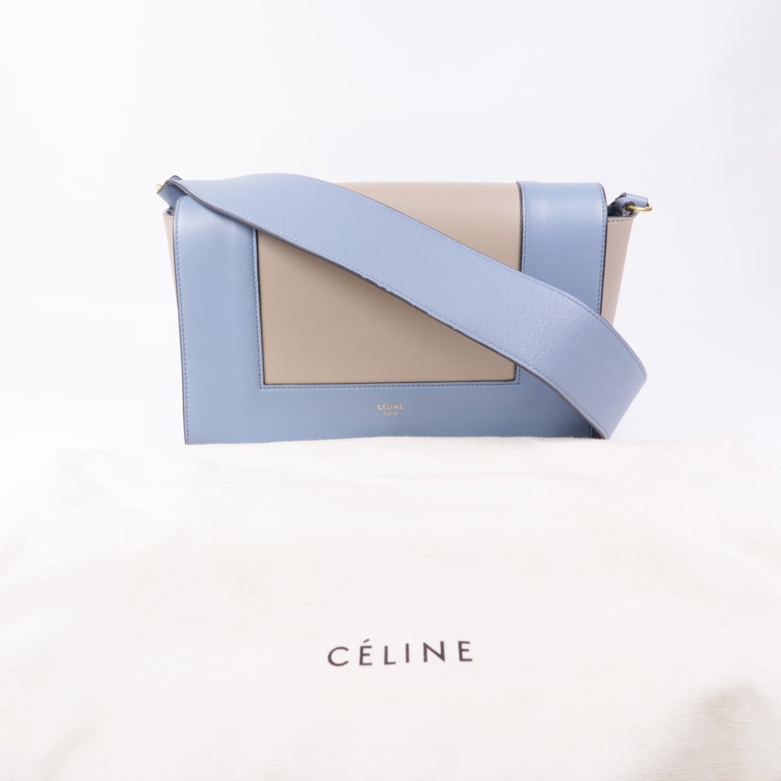CELINE 牛皮皮革Flame Bag金扣肩背袋