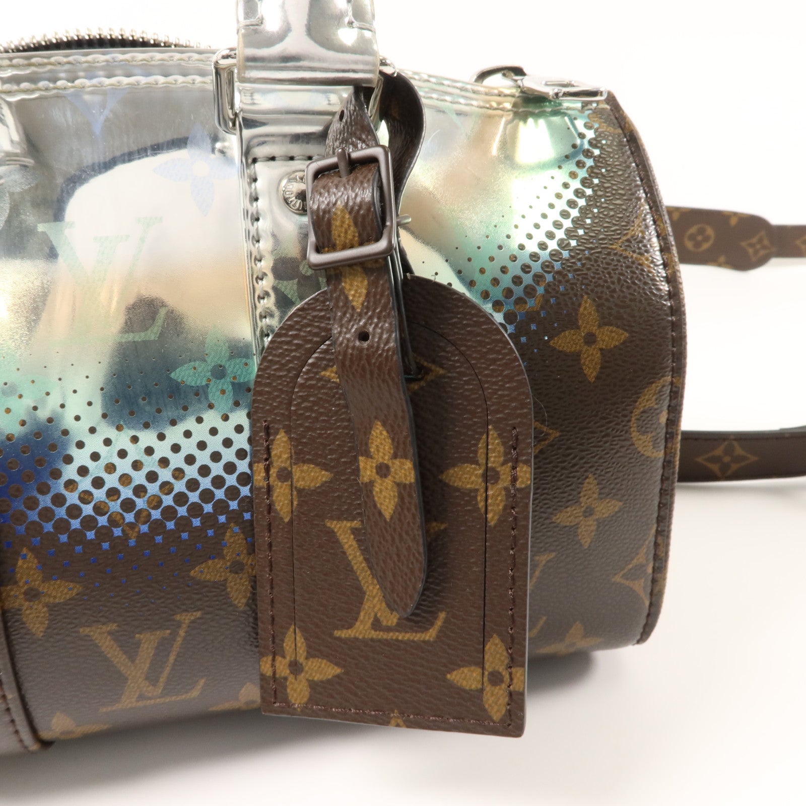 LOUIS VUITTON Mono-Metallic Nebula Keepall Bandouliere 25手挽肩背兩用袋