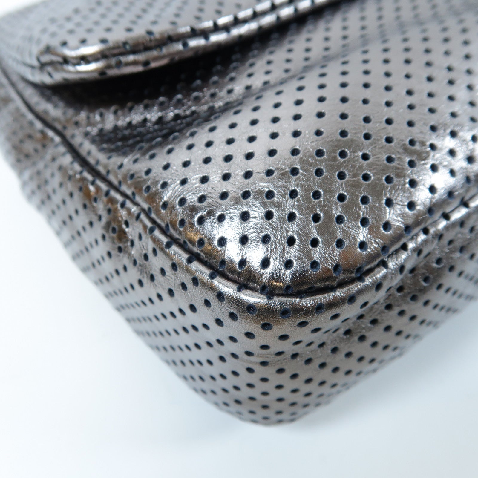 CHANEL 【激減優惠】牛皮皮革2.55 Chain Shoulder Bag金扣鏈帶肩背袋銀色