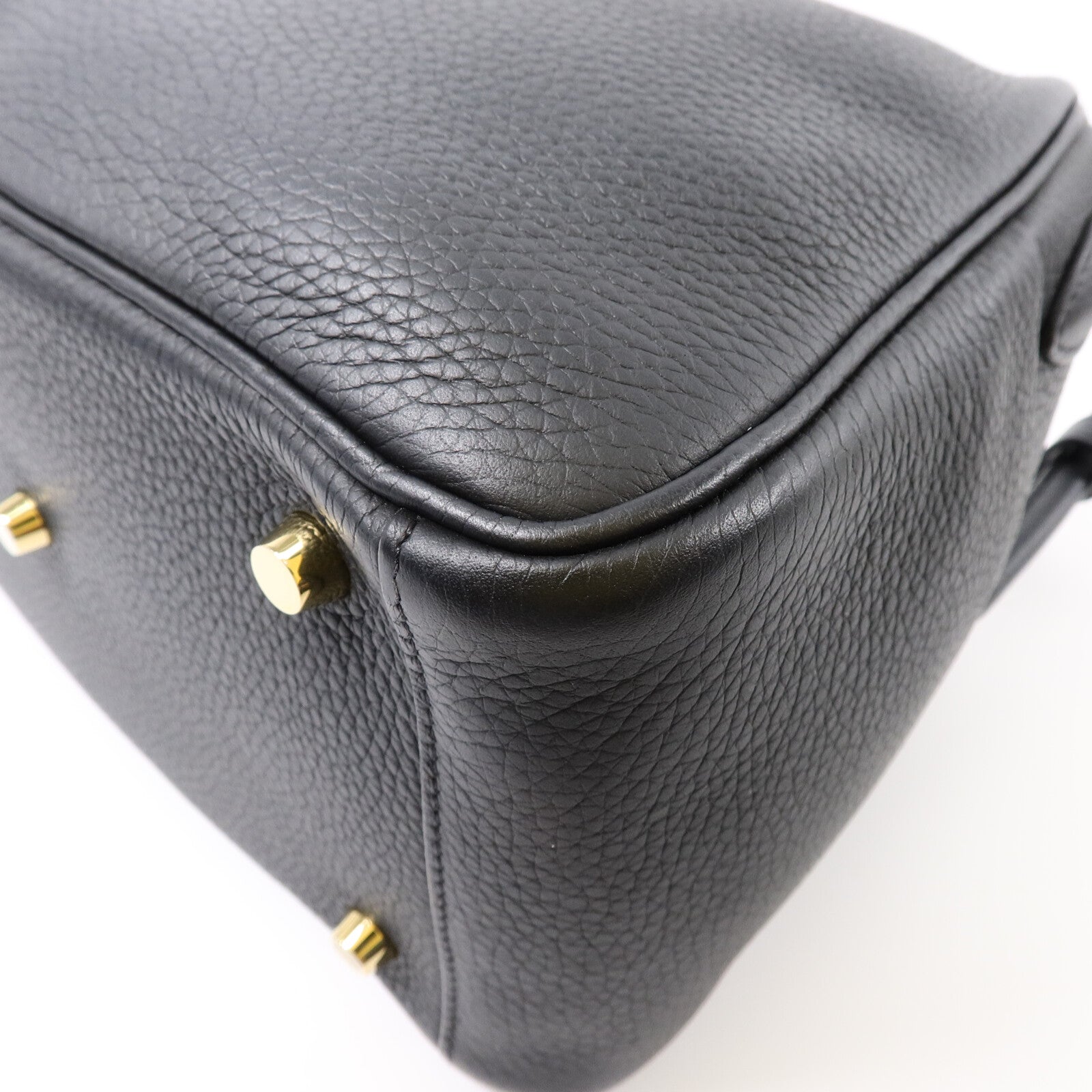 HERMES Clemence皮革Lindy 26手挽肩背兩用袋Noir