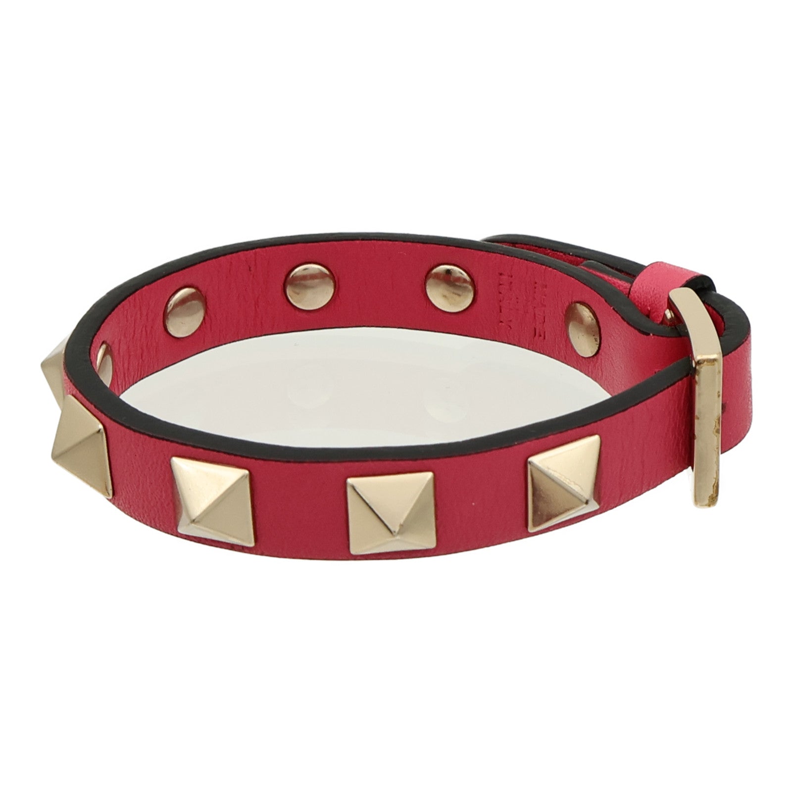 Valentino 牛皮皮革/金屬Rockstud Bracelet手鐲