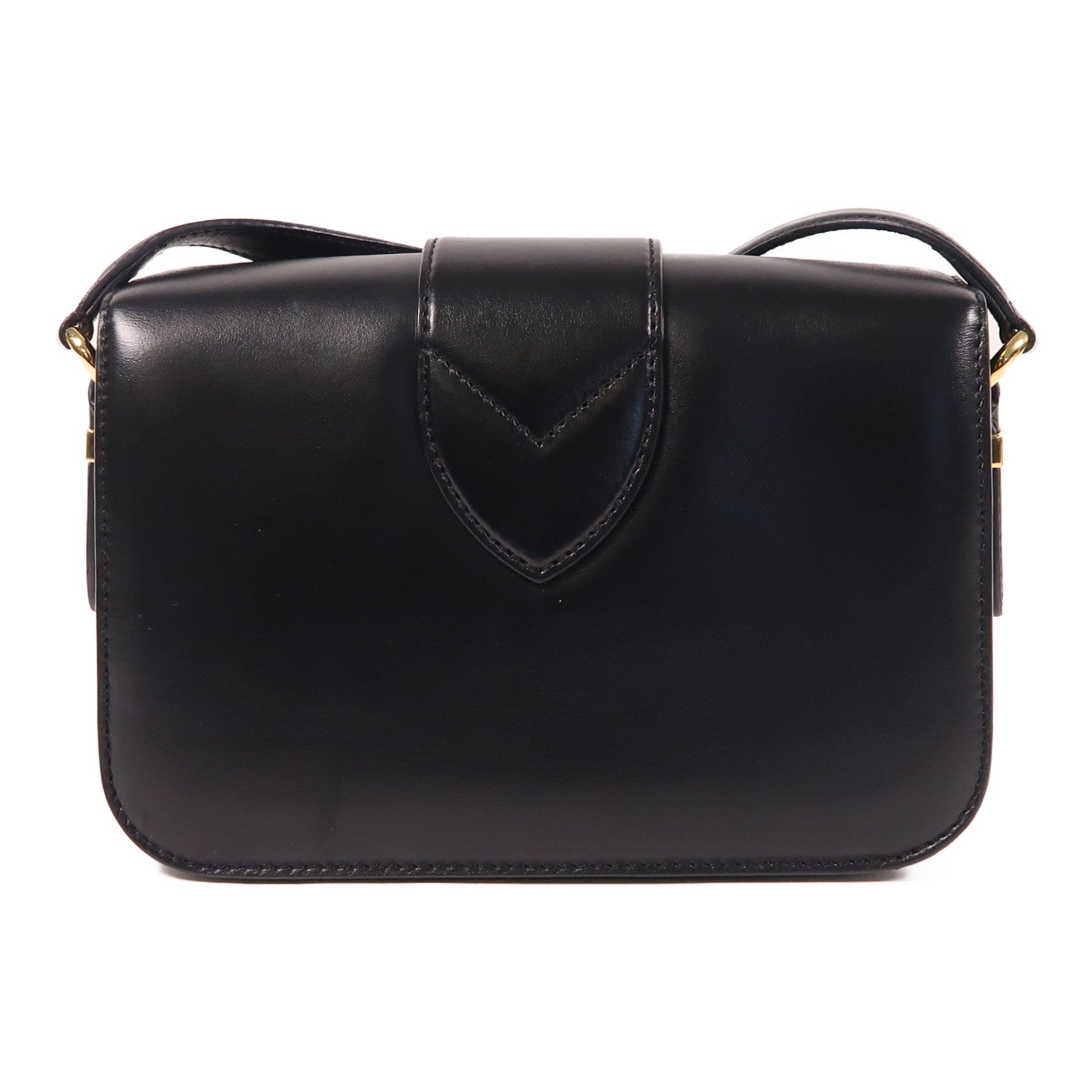 LOUIS VUITTON 牛皮皮革Pont 9金扣肩背袋黑色
