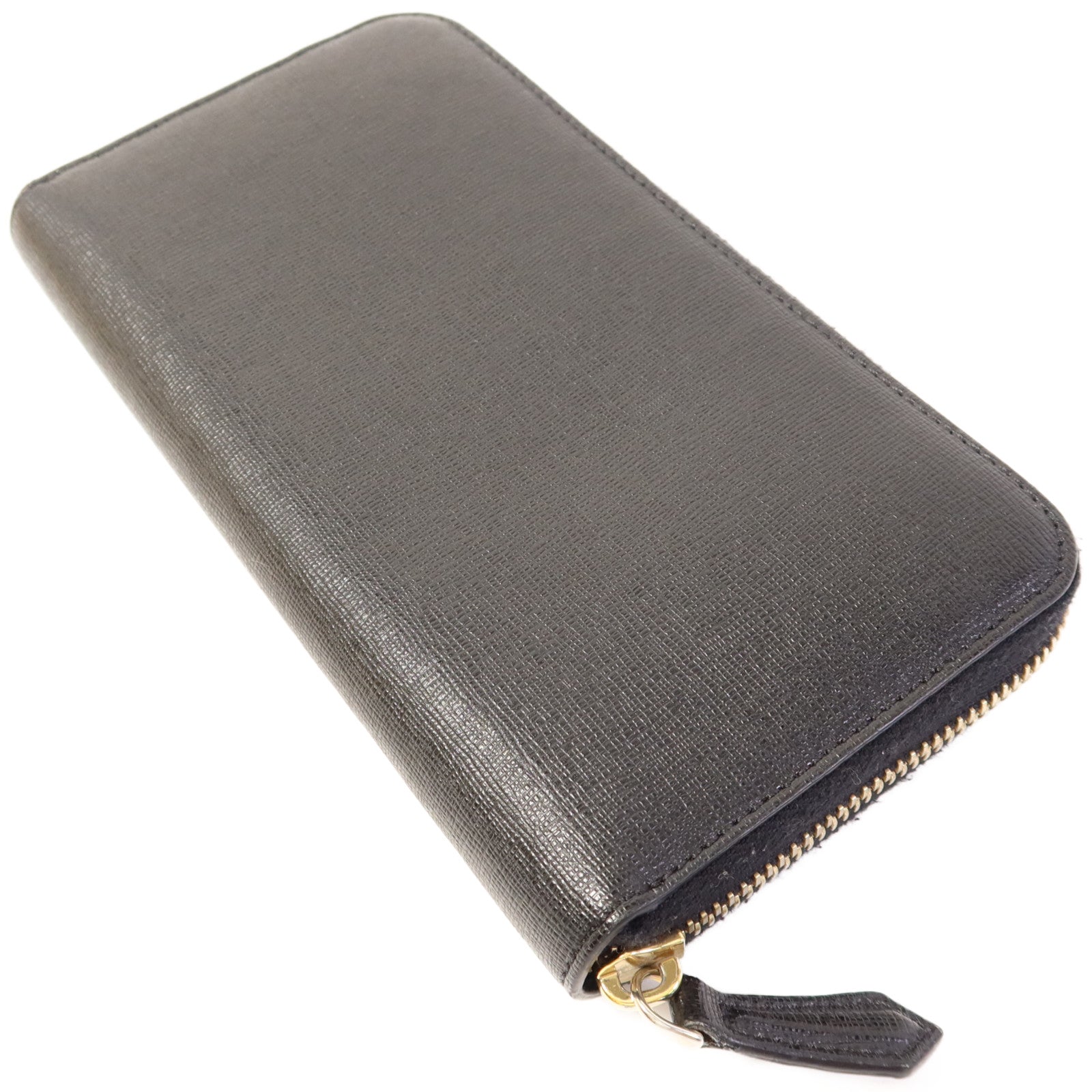 FENDI 牛皮皮革Long Round Wallet金扣長錢包