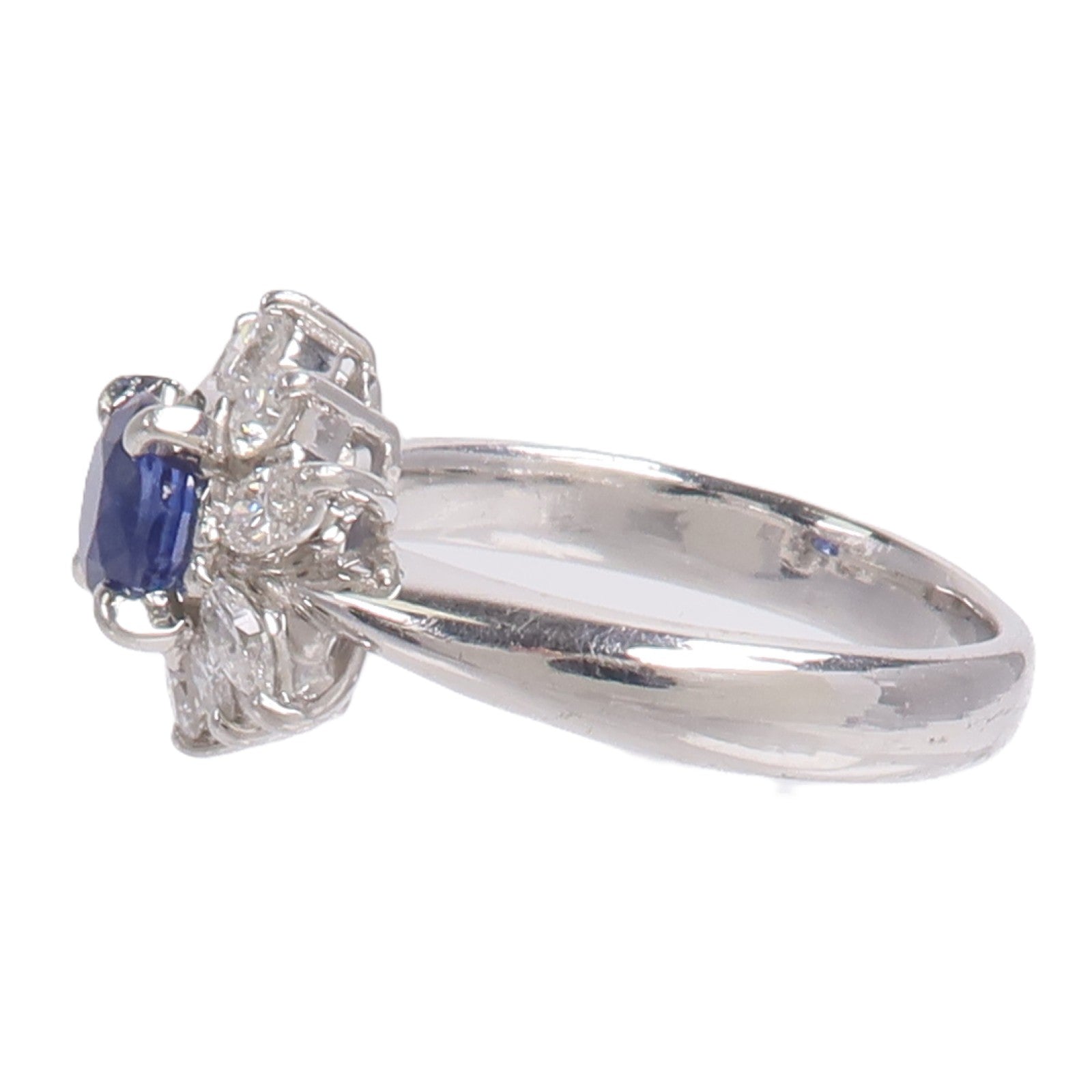 JEWELRY PT900鉑金Sapphire Diamond Ring藍寶石/鑽石戒指