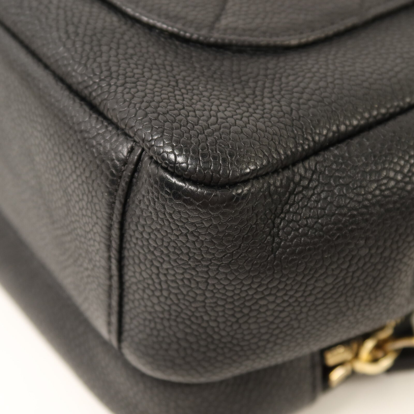 CHANEL 牛皮皮革Chain Shoulder金扣鏈帶肩背袋
