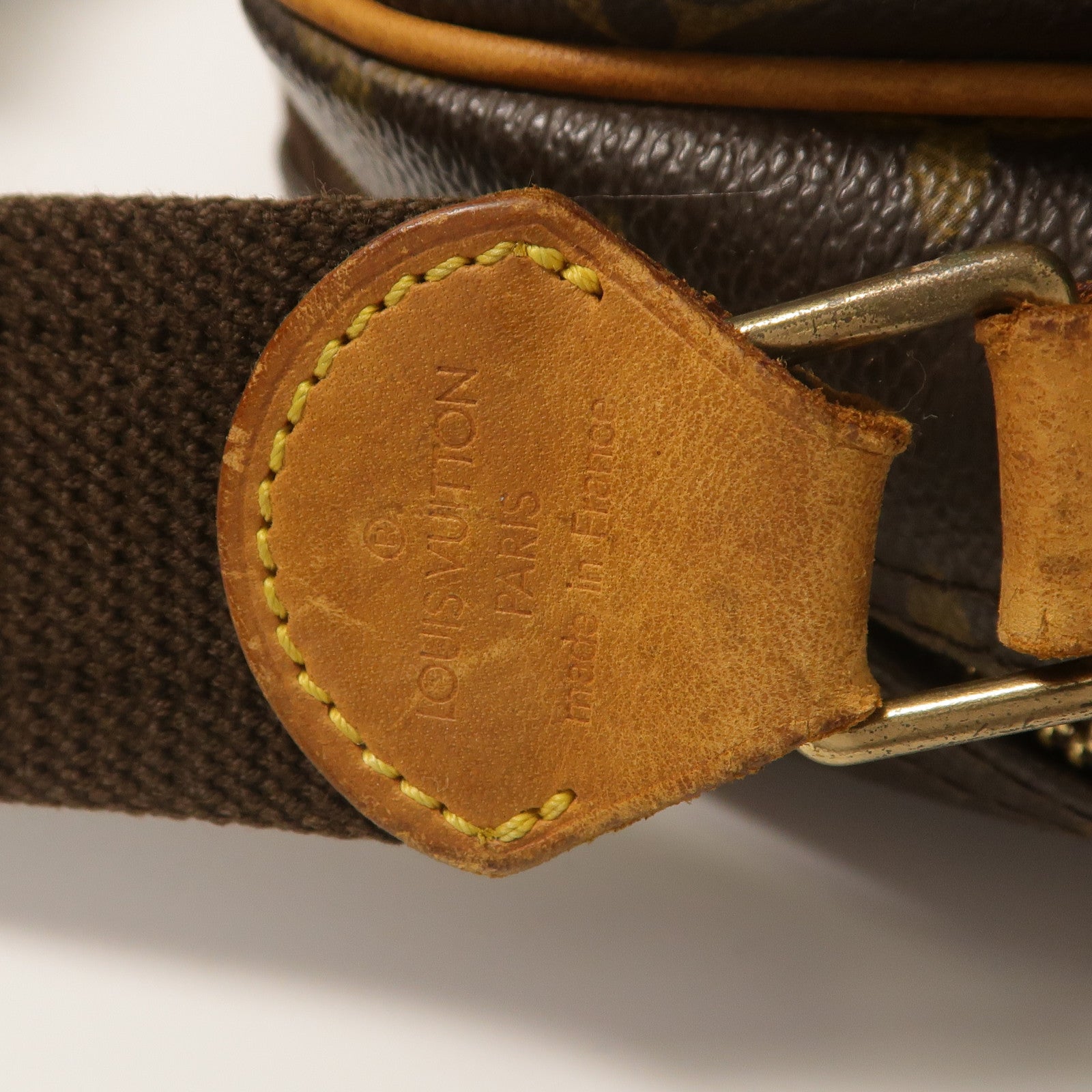 LOUIS VUITTON Monogram Reporter PM金扣肩背袋棕色