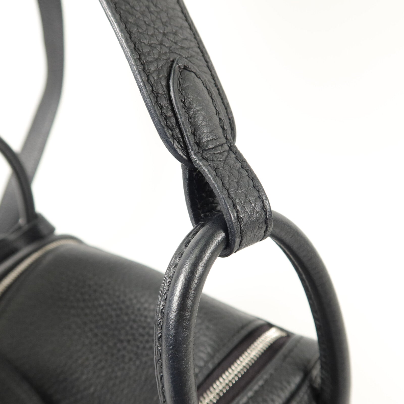 HERMES Clemence皮革Mini Lindy手挽肩背兩用袋Noir