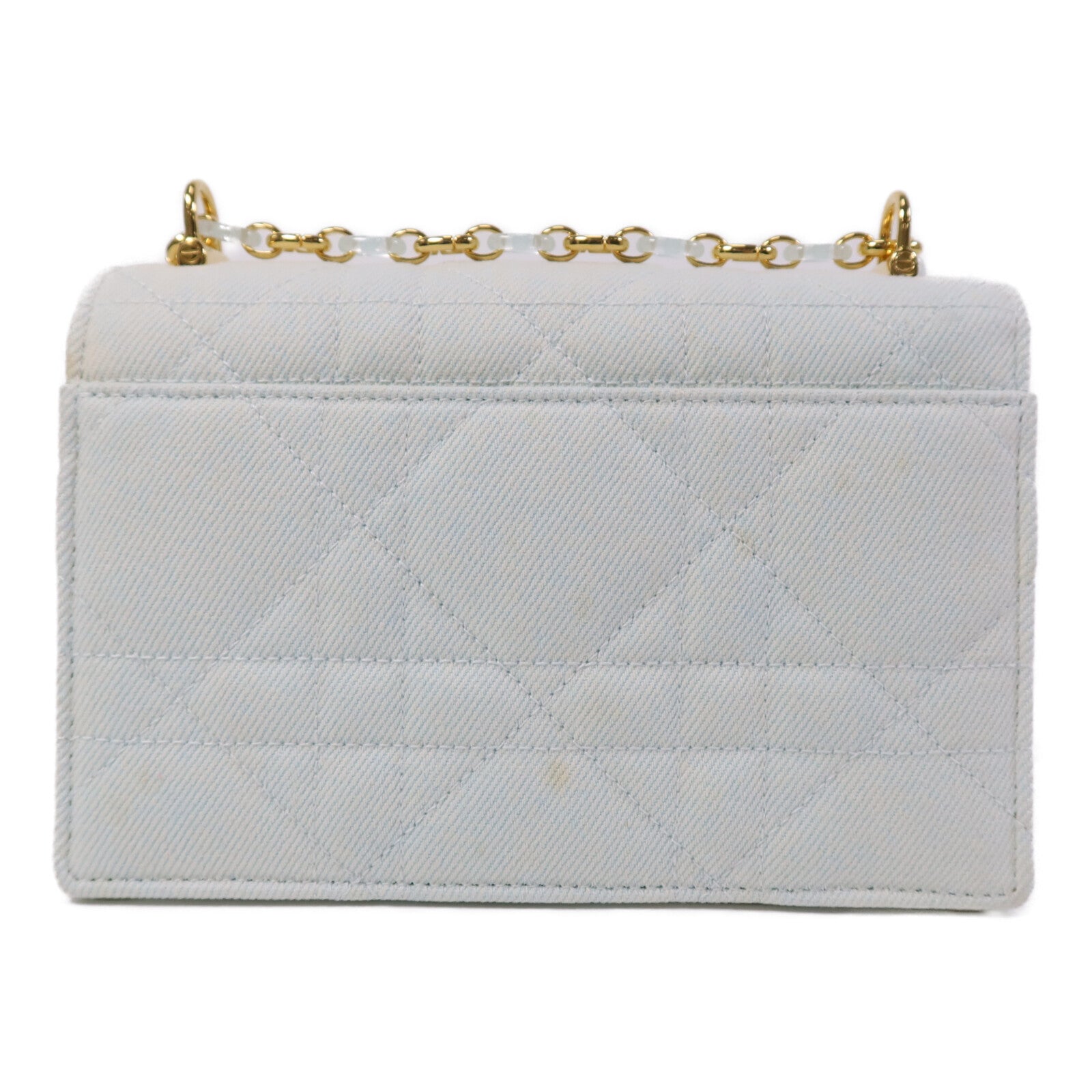 Dior Denim Miss Caro Chain Shoulder金扣鏈帶肩背袋