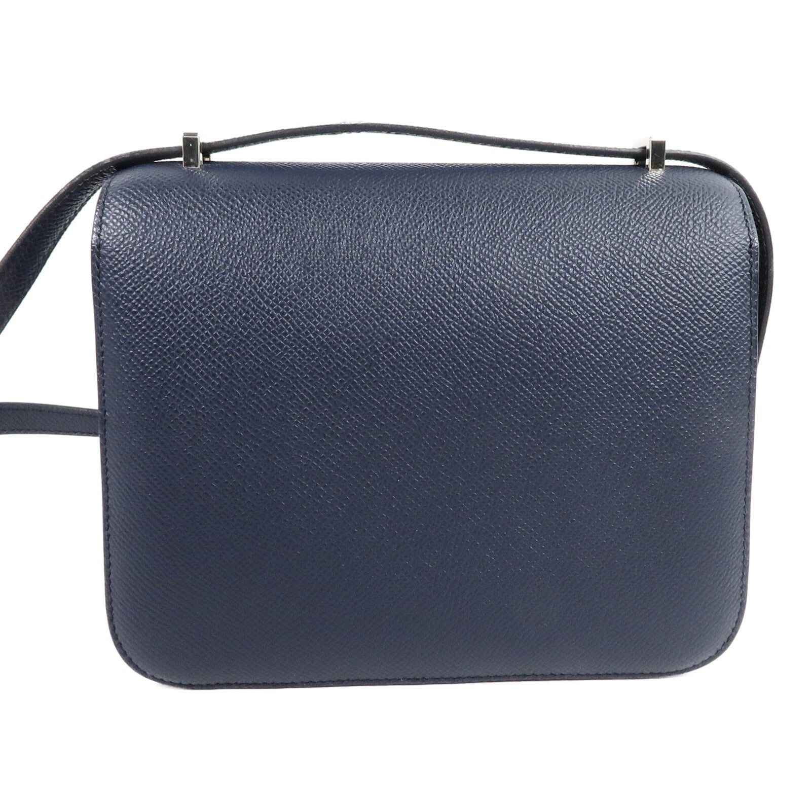 HERMES Epsom皮革Constance Mini肩背袋Blue Indigo