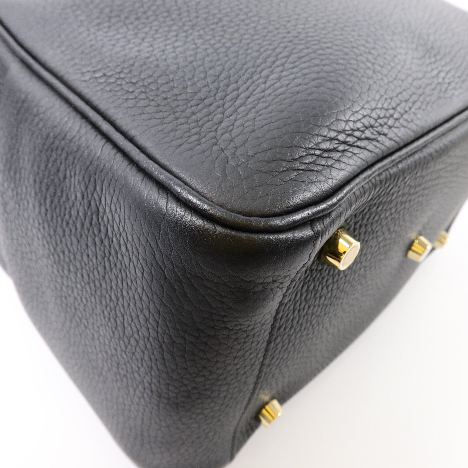 HERMES Clemence皮革Lindy 26手挽肩背兩用袋Noir
