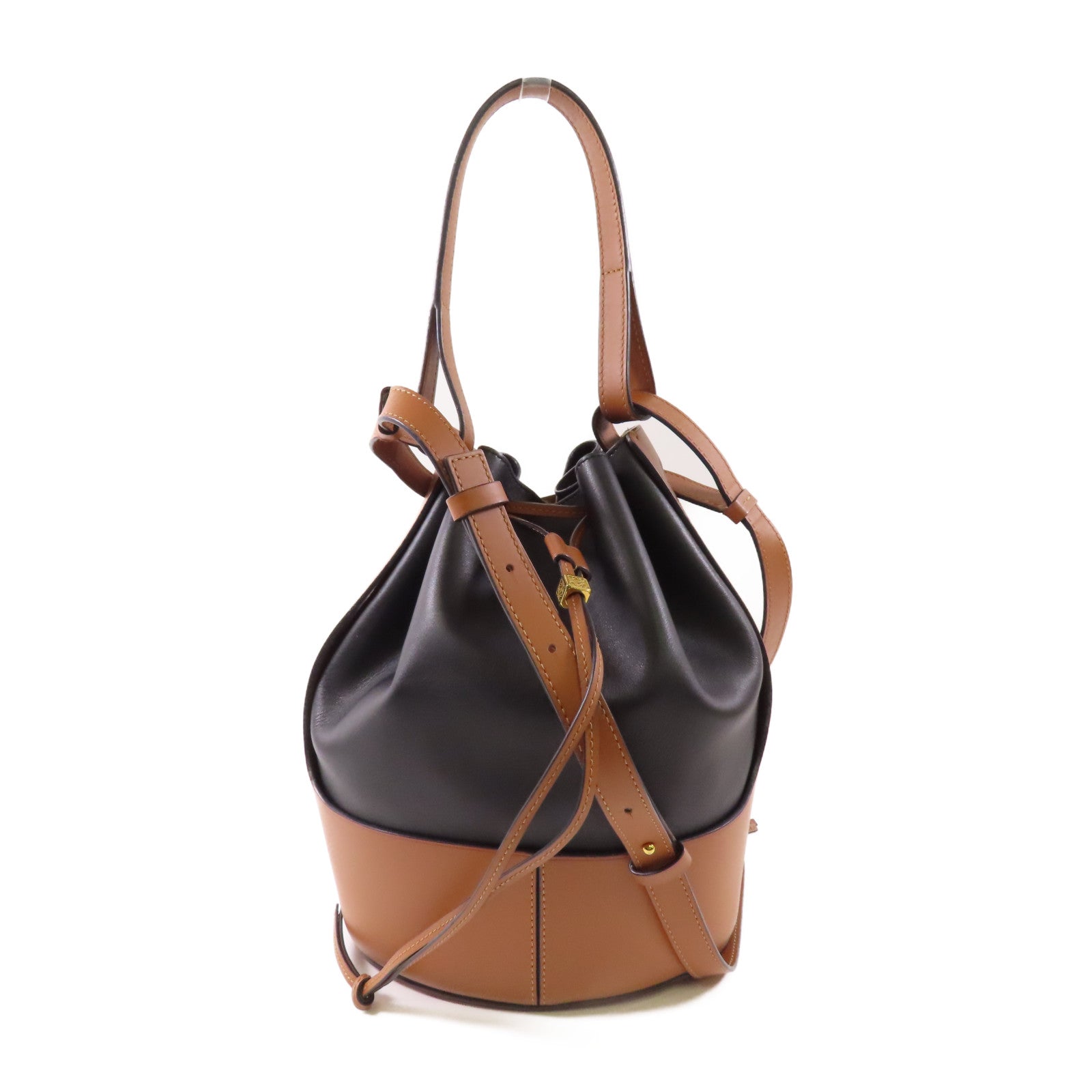 LOEWE 牛皮皮革Balloon金扣手挽肩背兩用袋