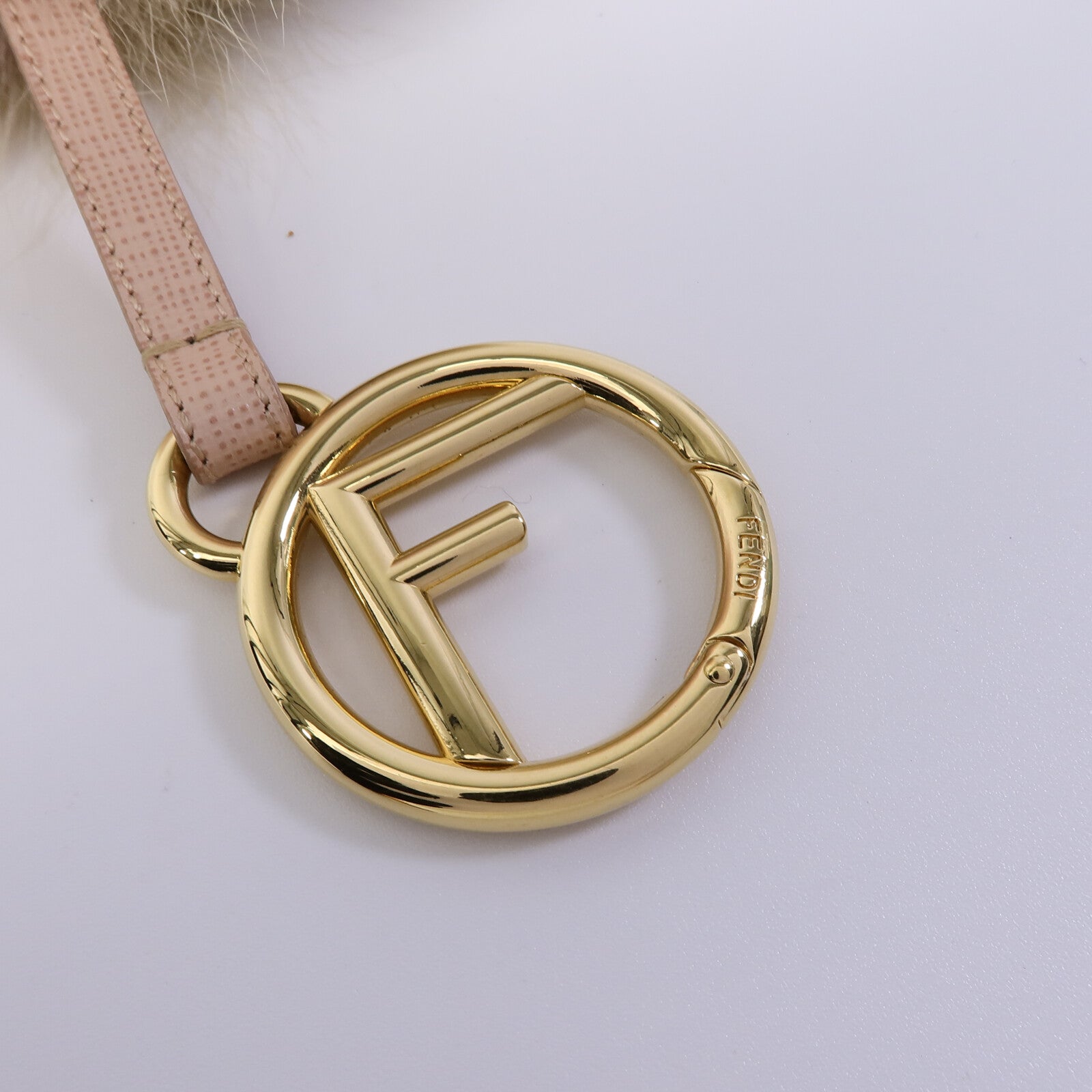 FENDI 【激減優惠】狐狸毛/牛皮皮革PON PON鎖匙扣