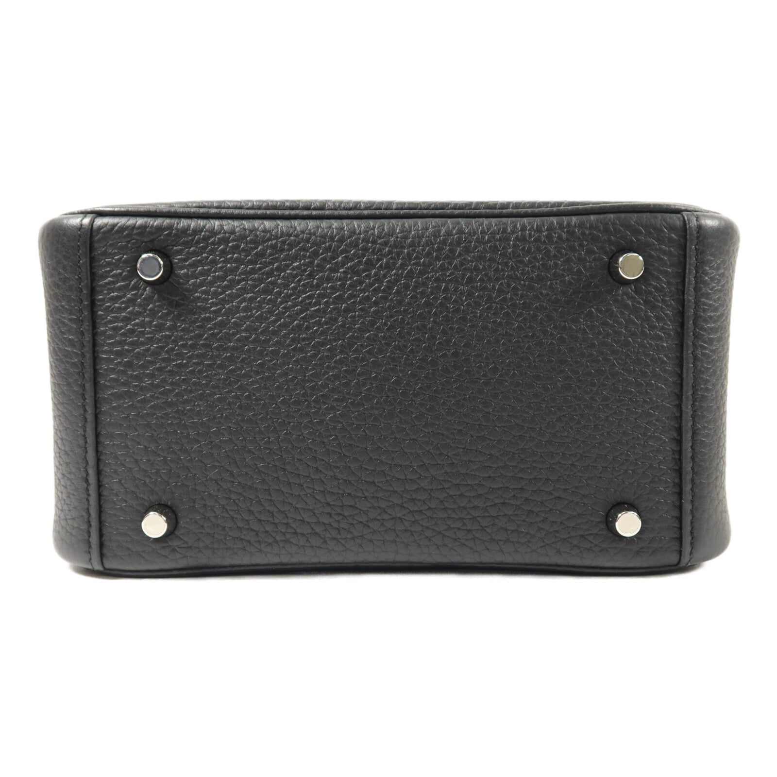 HERMES Clemence皮革Mini Lindy手挽肩背兩用袋Noir