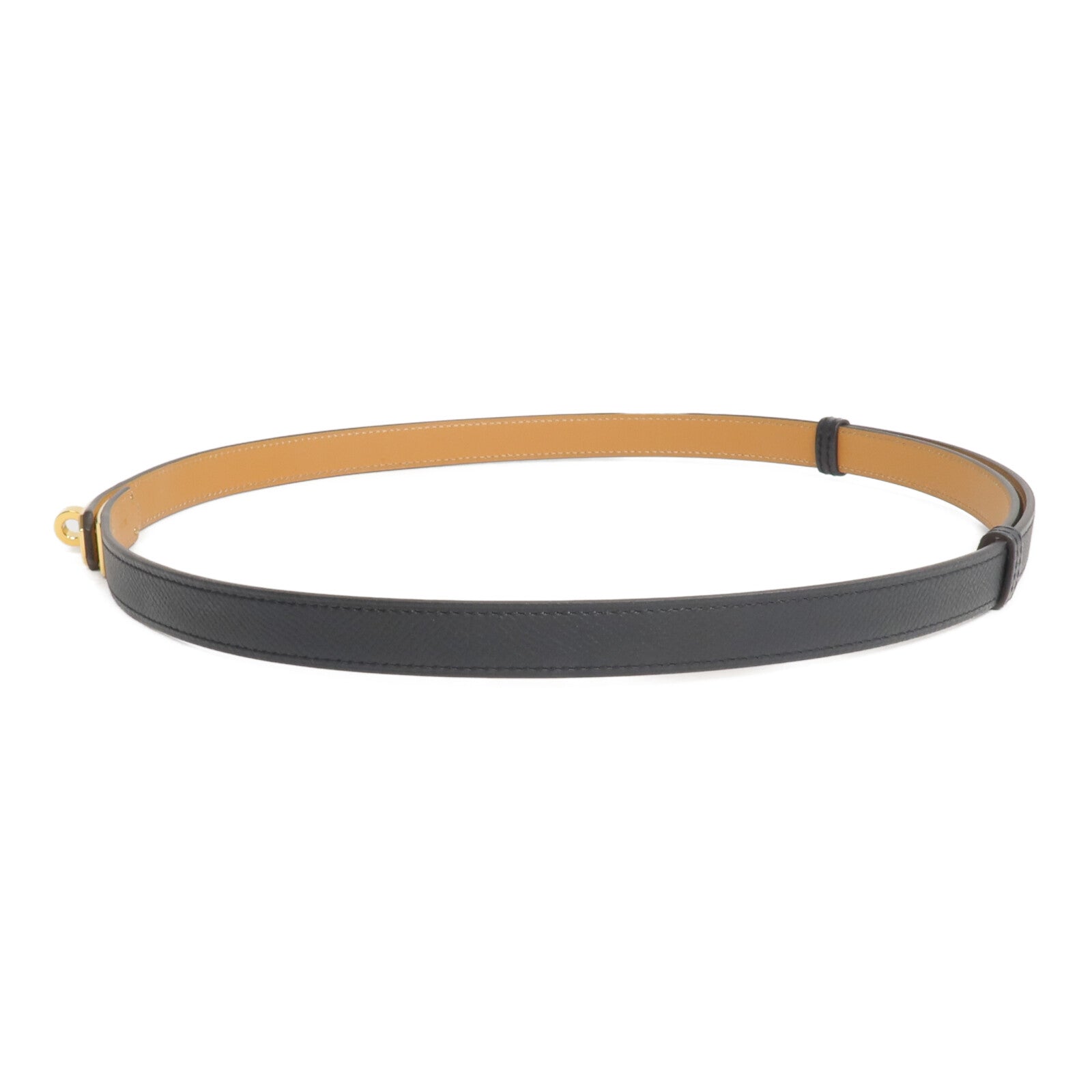 HERMES Epsom皮革Kelly 18 Belt皮帶Noir