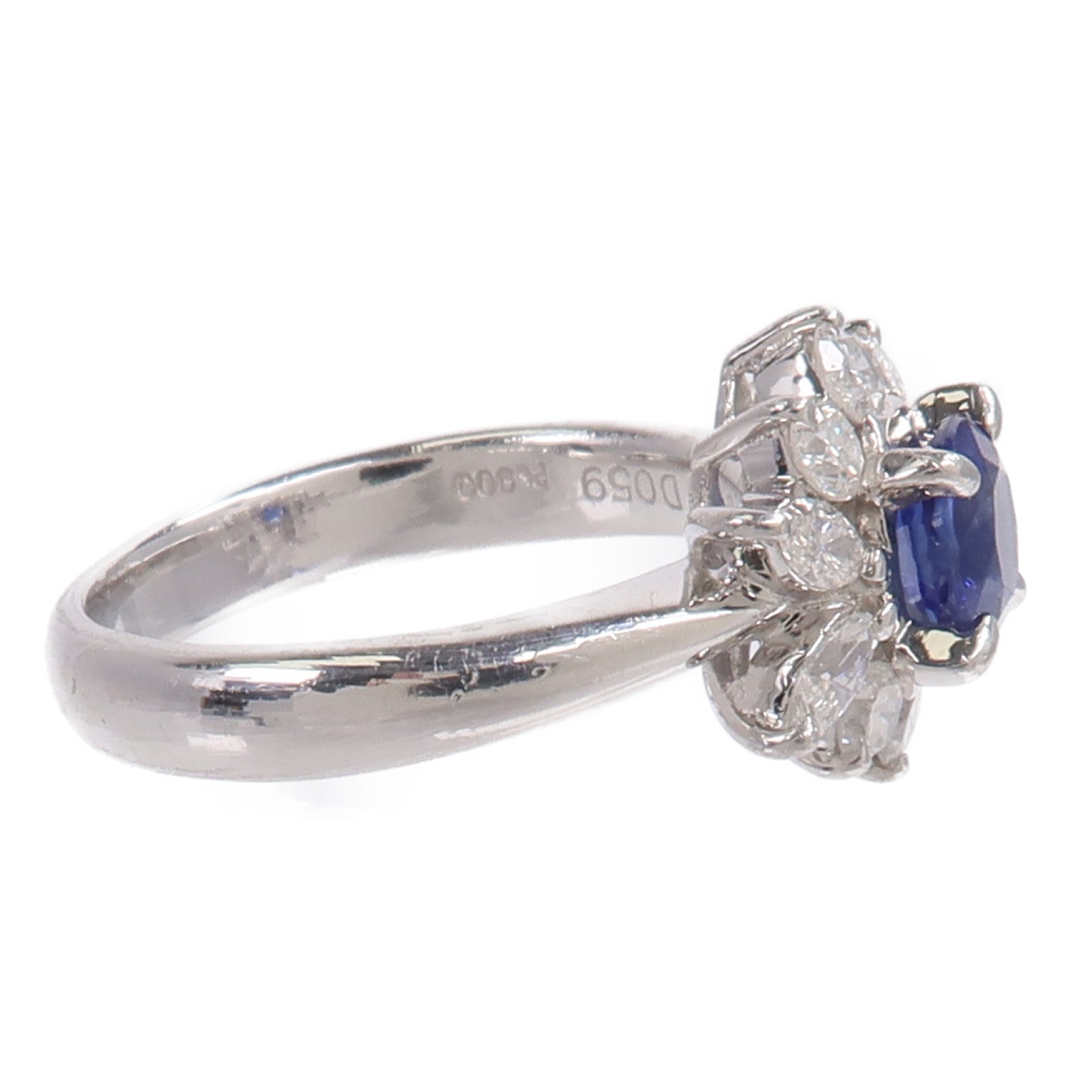 JEWELRY PT900鉑金Sapphire Diamond Ring藍寶石/鑽石戒指